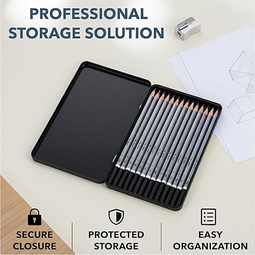 Vista 5 de Mr. Pen - Lápices de dibujo para dibujo, paquete de 14, lápices de grafito para lápices de dibujo