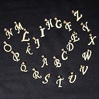 Vista 2 de Dijes con inicial de oro de 14 quilates, dije con nombre para mujeres y hombres