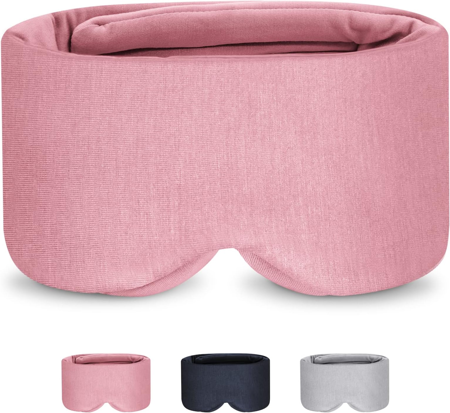 Sleep Mask for Women Men 100% Handmade Cotton - Eye Mask Sleep with Double Thickened Nose Wing for Fully Light Blocking, Blindfold Sleeping Mask for Home/Flight/Shift Work
