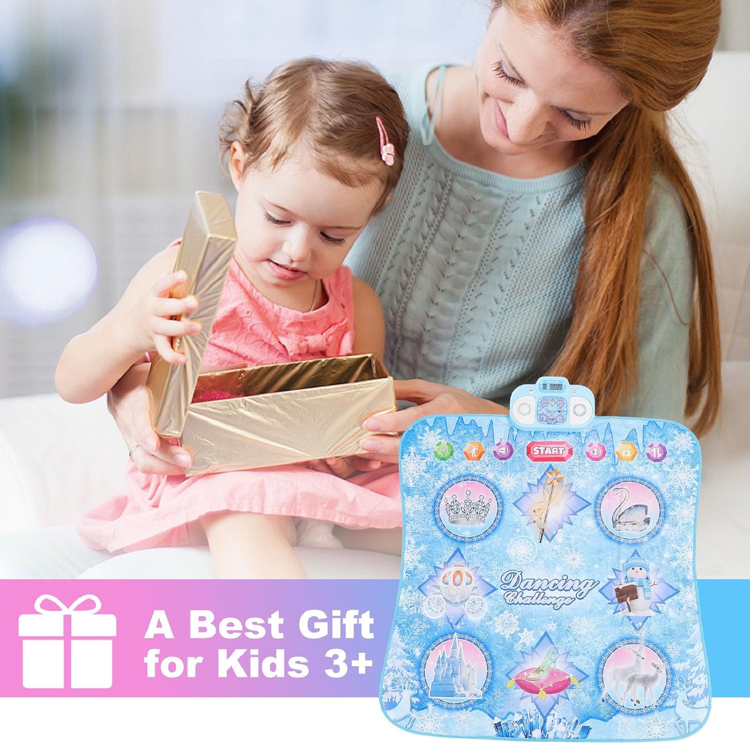 Kids Dance Mat Electronic Music Challenge Game Play Blanket with Multiple Functions for Daily Entertainment