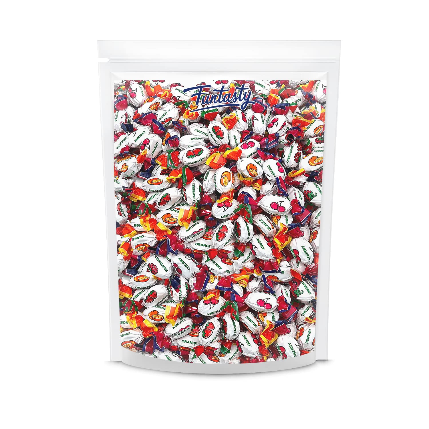 Funtasty Assorted Fruit Filled Hard Candy Bon Bons, Bulk Pack 2 Lbs