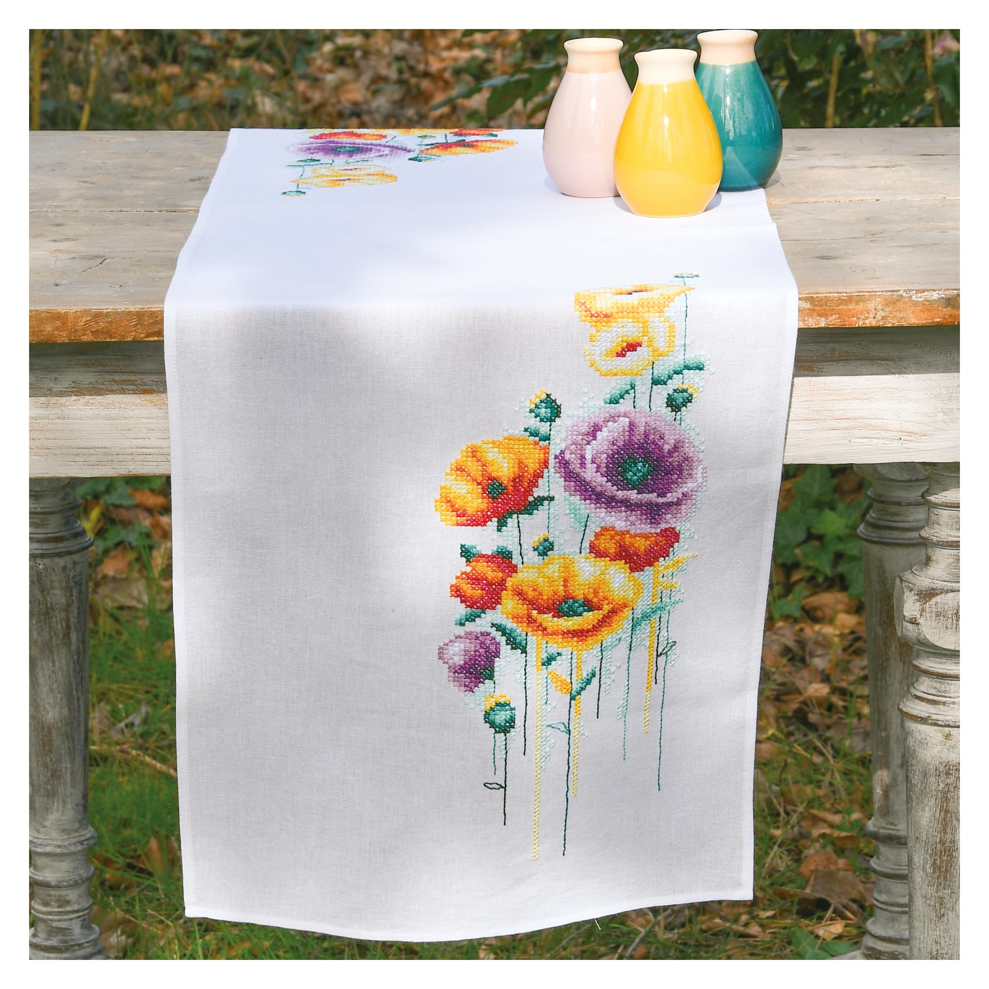 Vervaco Coquelicots chemin Table kit