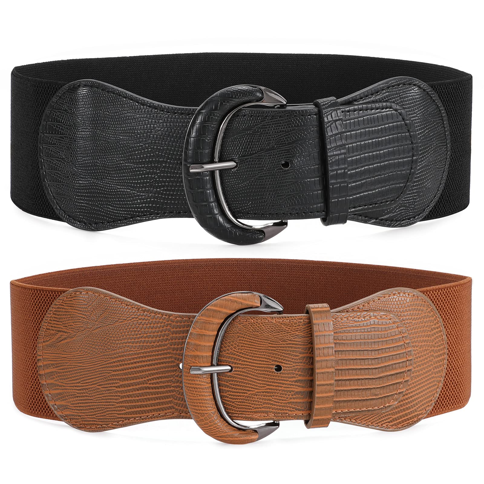 Wide Waist Belt for Women, Vintage Cinch Belt with Hook Buckle Elastic Waist Belt for Dress,Coat