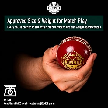 Leather Cricket Balls, 4-Piece Hand-Stitched, Practice & Training
