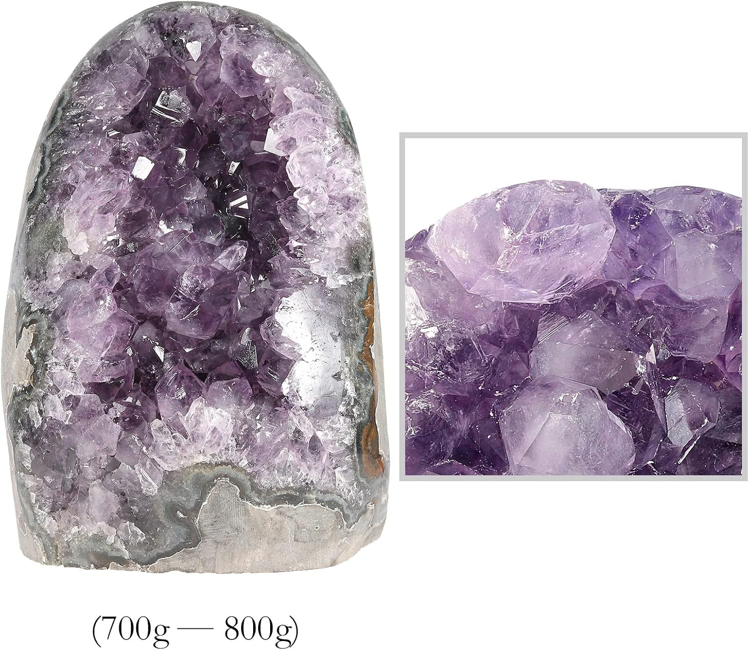 KYEYGWO Natural Amethyst Crystal Cluster Gemstone Specimen for Home Decoration Raw Druzy Geode Quartz Stone Figurine for Reiki Healing Meditation 700-800g - Image 3