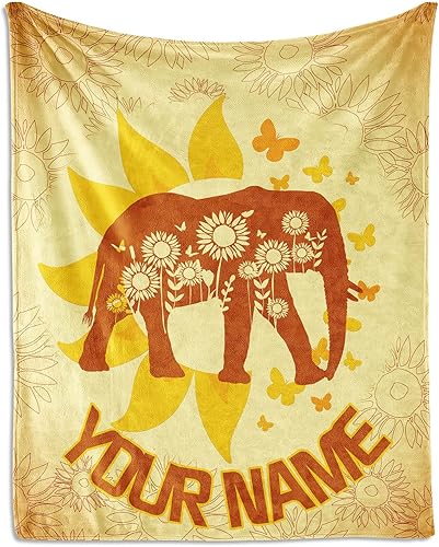 Miniatura 8 de Manta de elefante para bebé, tamaño de regazo de 30 x 40 pulgadas, mantas suaves y esponjosas para regalo, mantas coloridas para sofá, trabajo