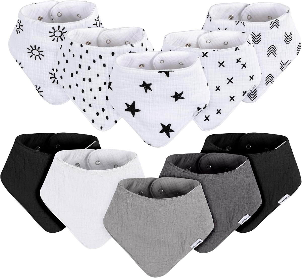 Baberos bandana de muselina para bebés niños y niñas