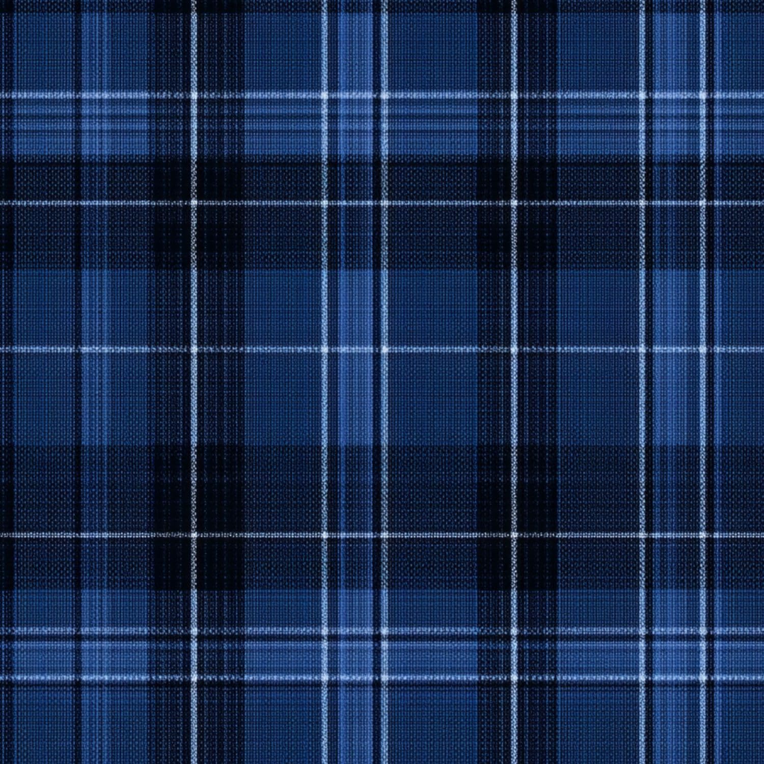 DERUINVAIO Self Adhesive Feature Removable Tartan Plaid Dark Navy Blue Straight Seamless Check Peel and Stick Vinyl Wallpaper Roll, Sticky Lining Paper for Bedroom, Living Room, Kitchen Walls