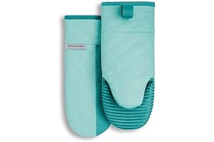 KitchenAid Beacon Blue and Teal Silicone Oven Mitts