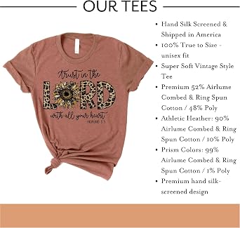 Love in Faith | Trust in the Lord | Autumn Shirts for Women | Christian Graphic Tee | Inspirational Gift for Her