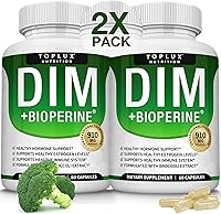 Vista 9 de Dim Supplement 910 mg Plus BioPerine Complex - Diindolilmetano para apoyar el equilibrio hormonal y el metabolismo del estrógeno, ayuda