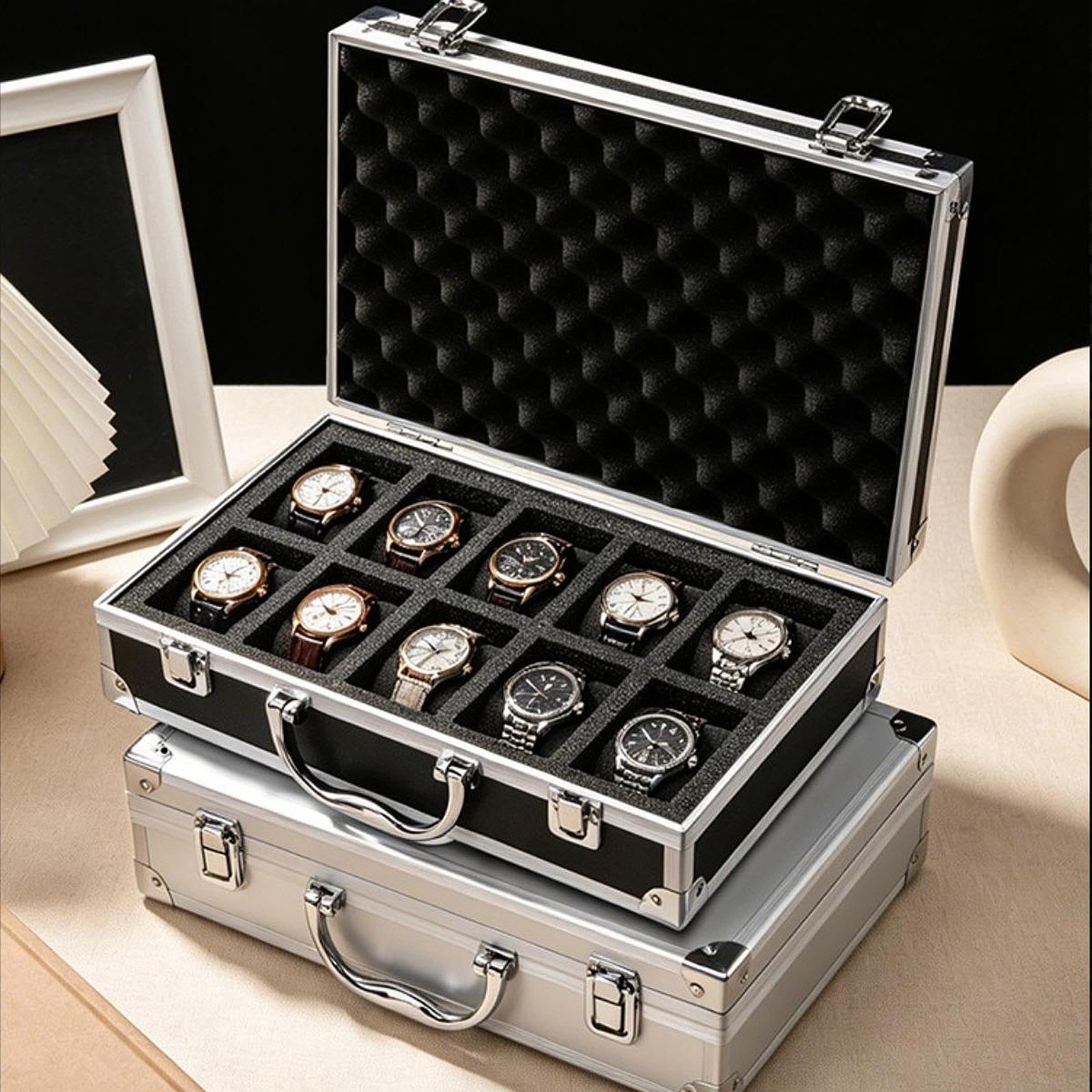 Robusta Custodia per Orologio, Impermeabile E Antiurto, con Maniglia, Scatola Portaoggetti Portatile, Ideale Come Regalo.