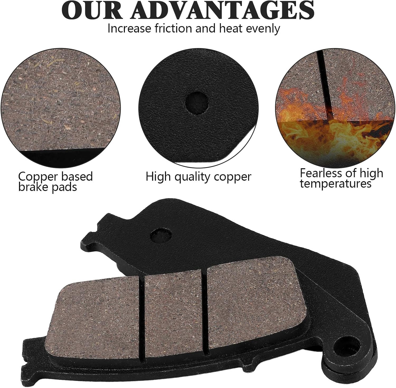 Front and Rear Brake Pads for Suzuki 650 AN 650 Burgman Skywave 650 2003-2018, Burgman 650 AN 650 Executive/Skywave Brake Pad Set