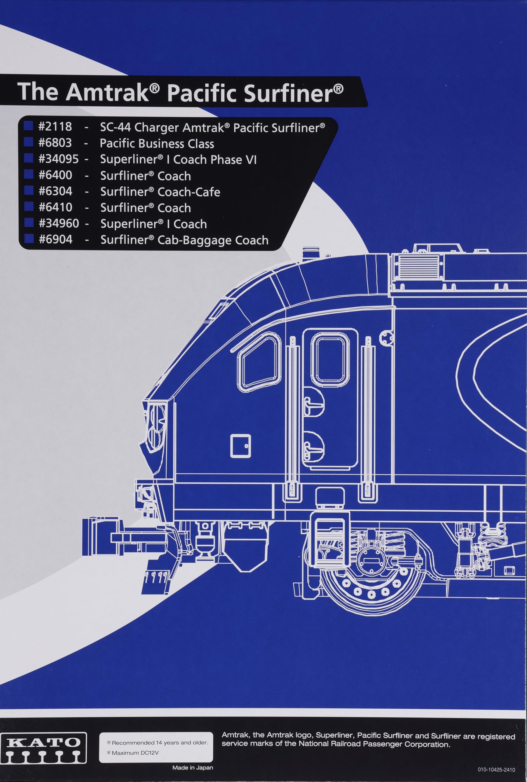 106-9010 (N)Sc-44 Charger, Amtrak Pacific Surfliner 8Unit Set_ | eBay