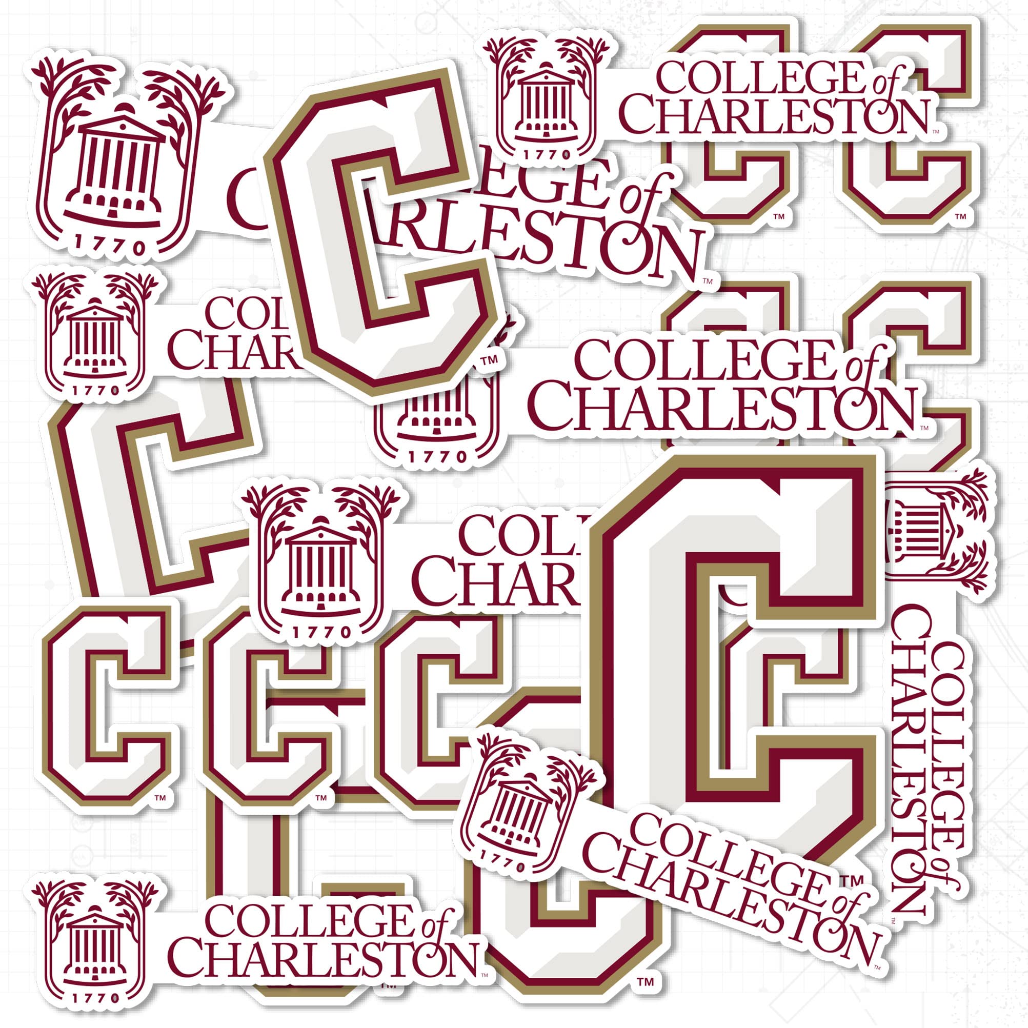 College Of Charleston Cougars Vinyl Decal Sticker - Laptop, Car, Water Bottle, IND 010 Design