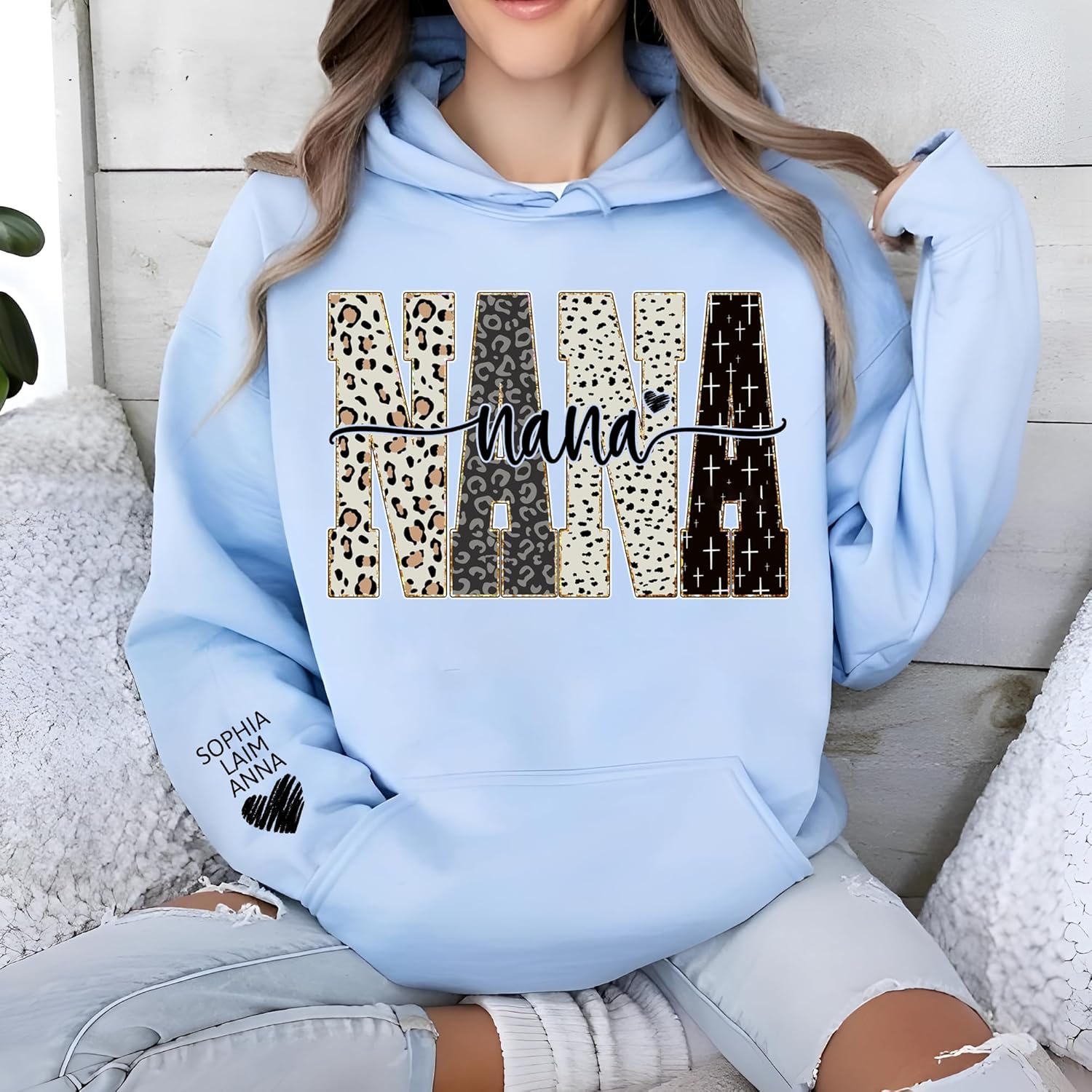 GODMERCH Custom Grandma Sweatshirts, Personalized Shirts with Grandkids Names Gifts for Grandmothers Christmas Mothers Day - Image 7