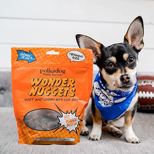 Miniatura 5 de Polkadog Peanut Butter Wonder Nuggets - Golosinas para perros veganas, totalmente naturales para entrenamiento de mascotas, aperitivos saludables y