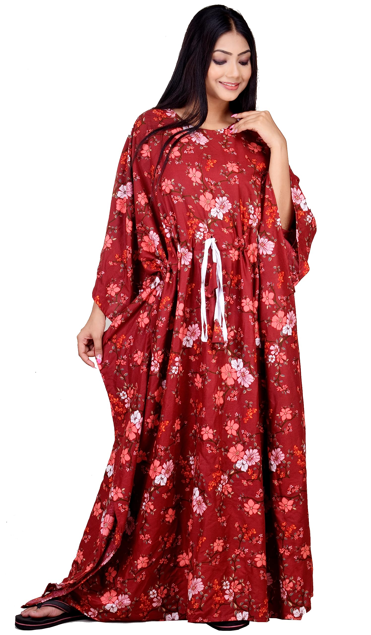 CLYMAAWomen Long Plus Size (80 Garment Chest) Kaftan/Kaftan Nighty/Beach Kaftan (Fit 40A to 48D Inner Garment Size)