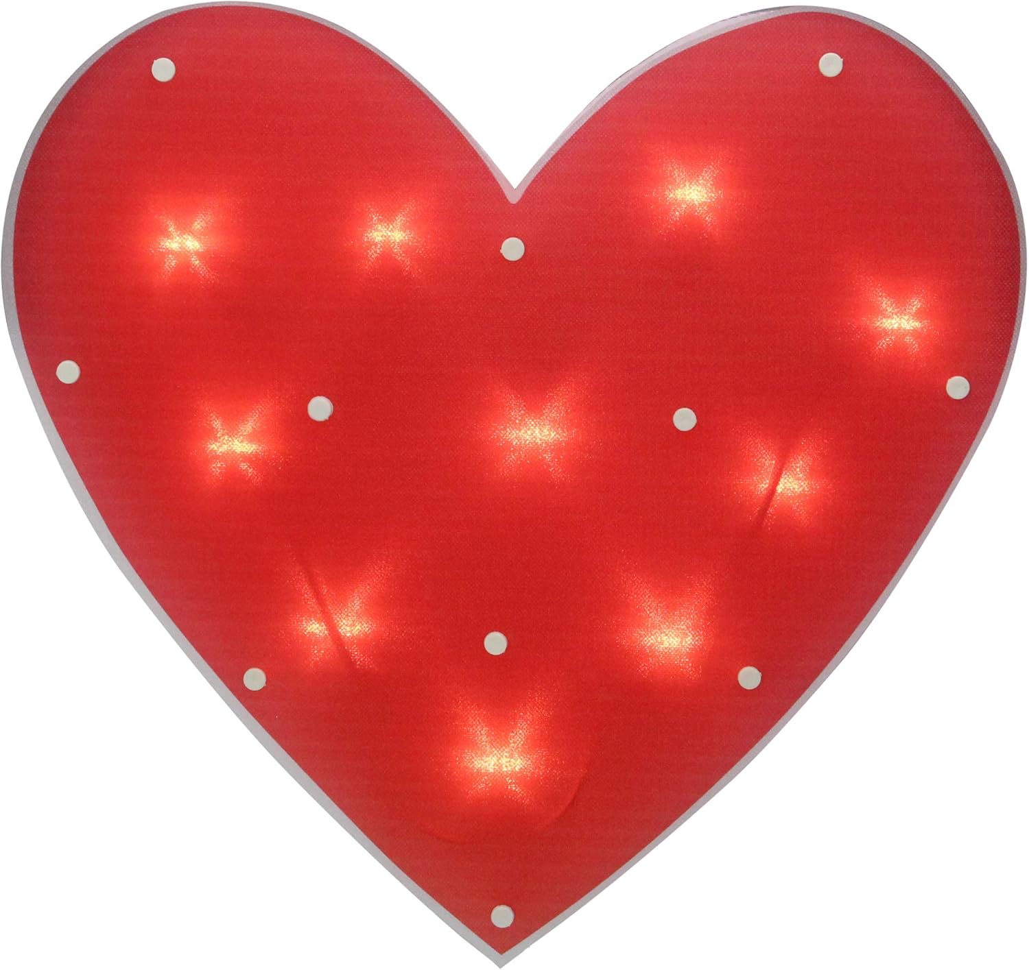 Northlight Lighted Heart Valentine's Day Window Silhouette - 14.25 - Red