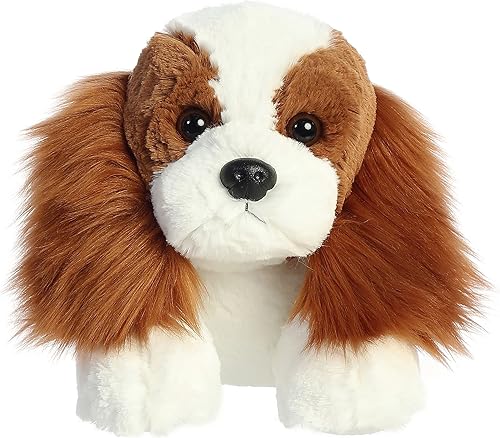 Miniatura 2 de Aurora Adorable animal de peluche Grand Flopsie Charles Spaniel, facilidad juguetona, compañeros atemporales, color marrón, 16.5 pulgadas
