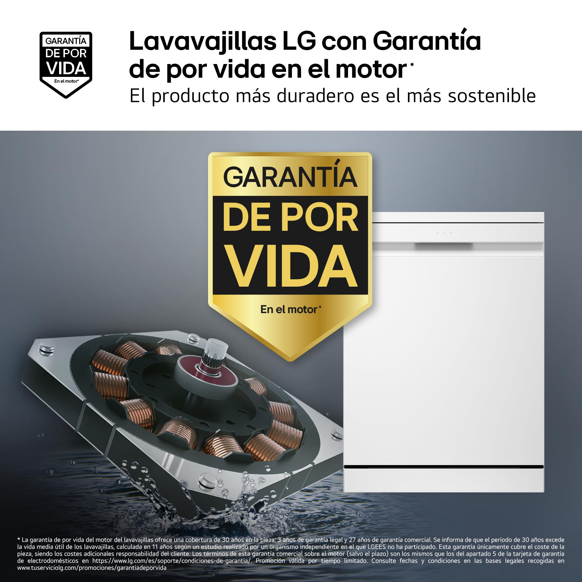 LG DF375HWS - Lavavajillas QuadWash Steam, Sistema EasyRack, Bandeja para Cubiertos, Wi-Fi ThinQ, TrueSteam, Apertura Automática, 14L, Eficiencia A, Blanco Marfil