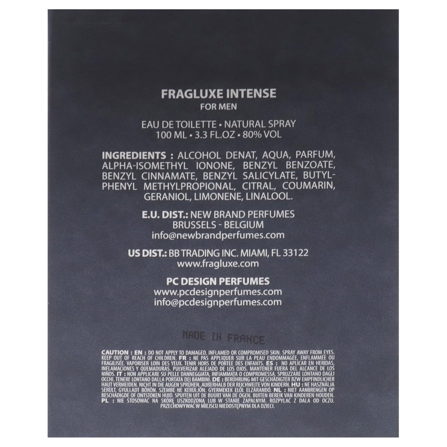 Intense by Fragluxe for Men - 3.3 oz EDT Spray - Image 7