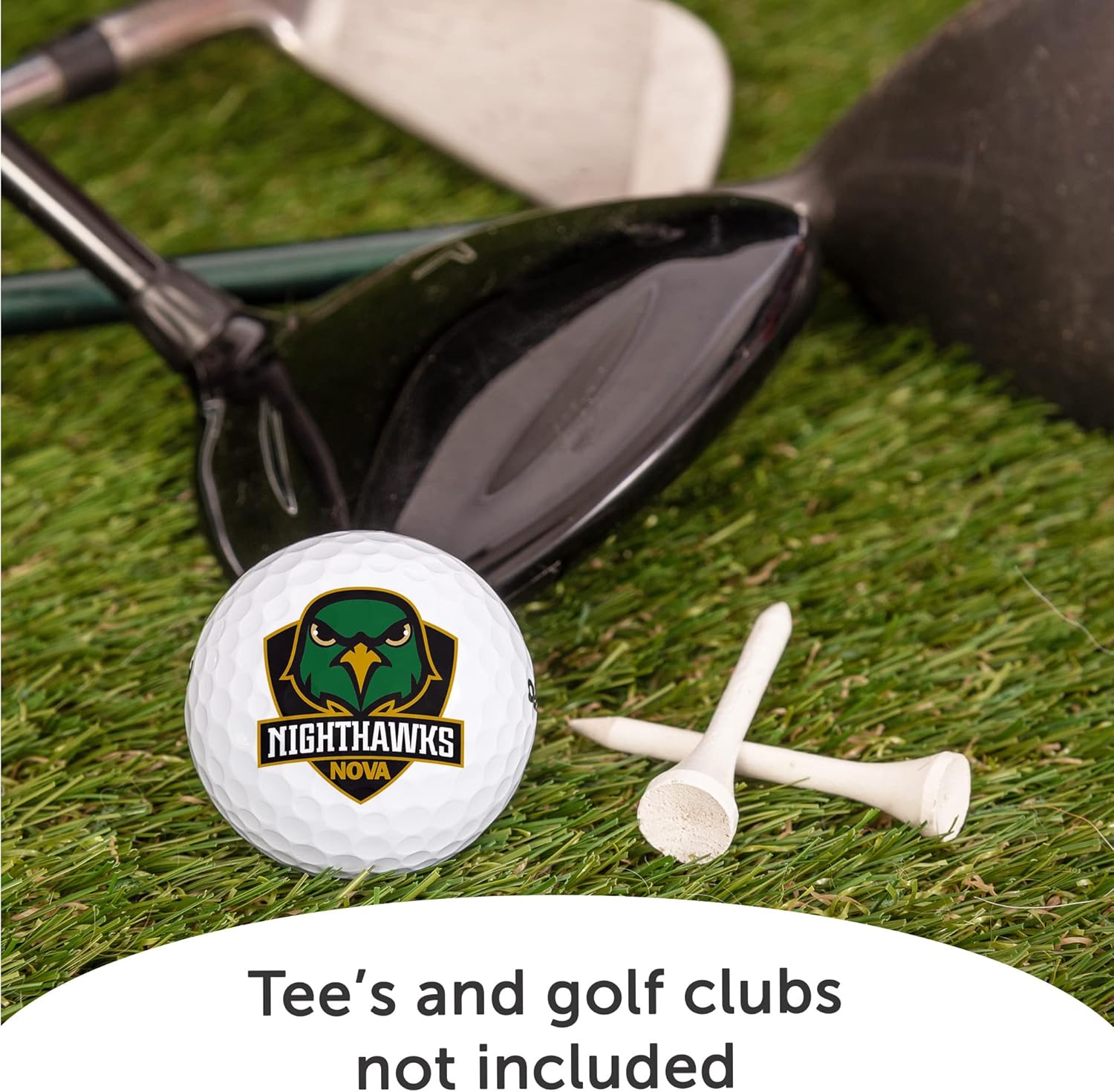 Desert Cactus Northern Virginia Community College Golf Balls 12 Pack – NOVA Nighthawks Full Color Dozen – Officially Licensed Sport Team Accessory