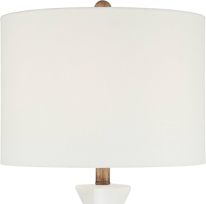 Lámpara de Mesa 360 Lighting Ryan 28" Blanca Frosted Vidrio Moderna Set 2 miniatura 3