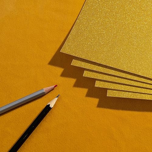 Miniatura 6 de 50 hojas de cartulina con purpurina gruesa para fiestas de cumpleaños, manualidades e invitaciones (dorado, 8 12 x 11 pulgadas)