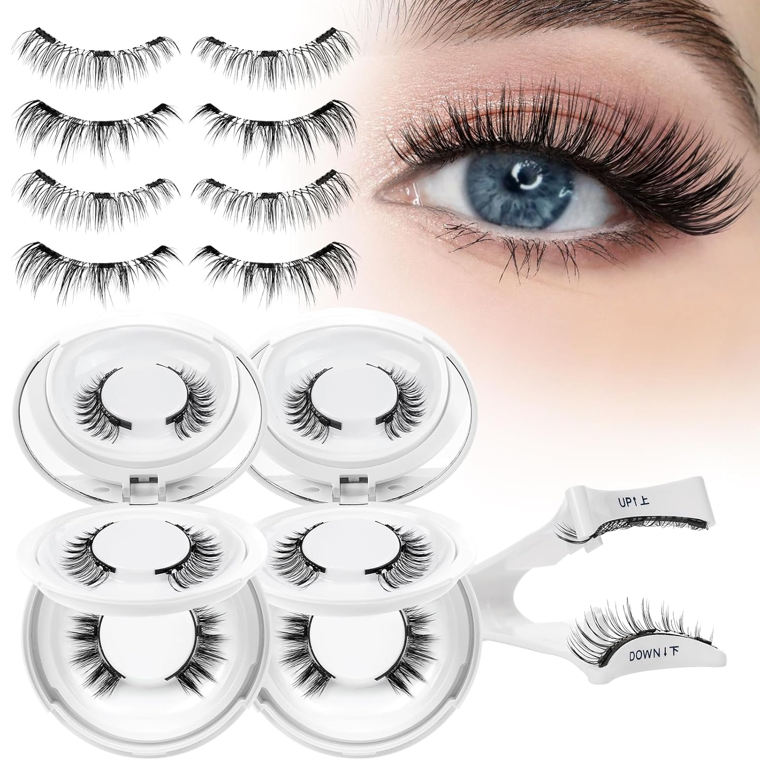 Higu Magnetic Eyelashes - Natural Wispy Look