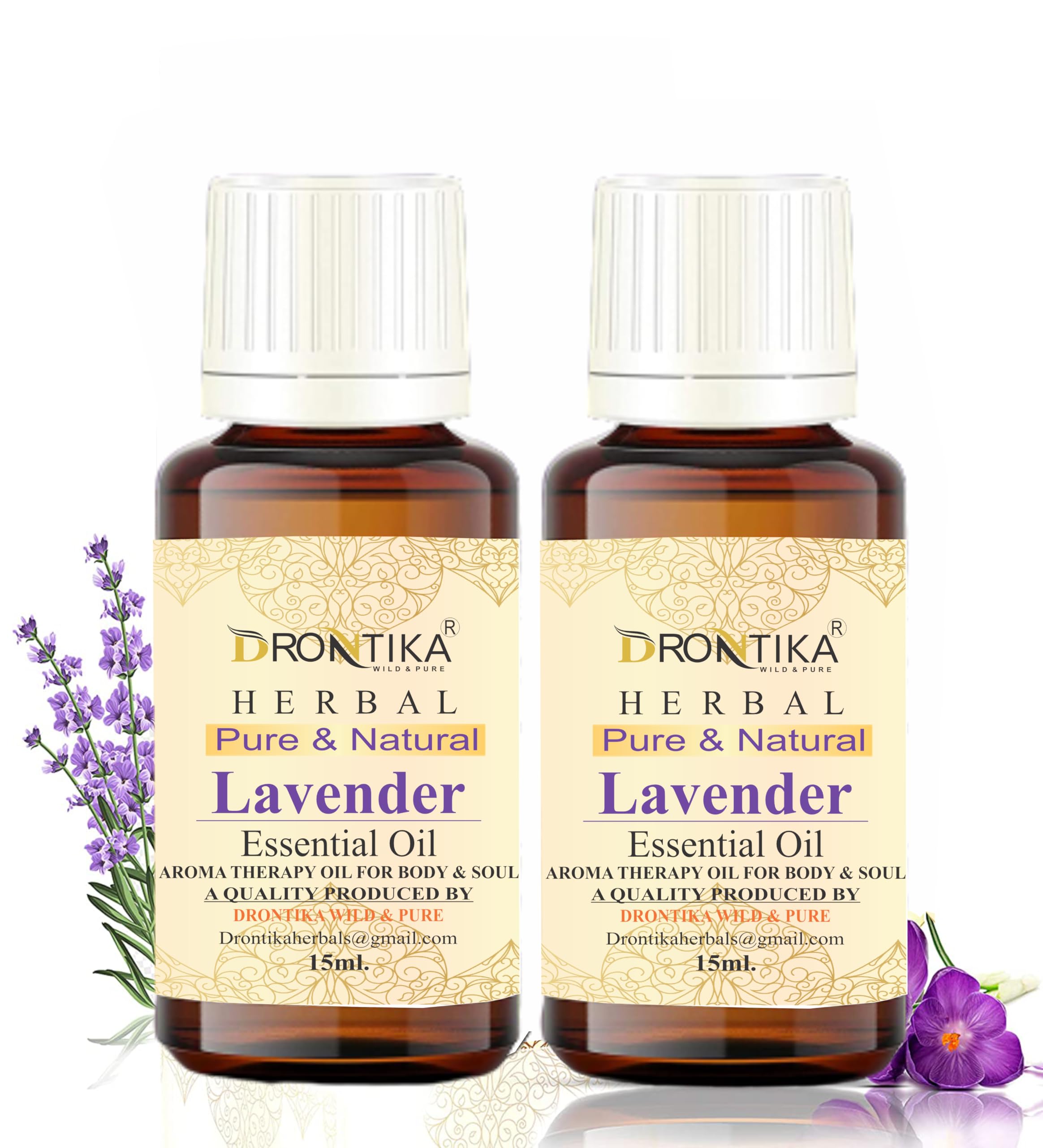 Lavender Essential Oil Pure Natural Lavandula Angustifolia Extract - Healthier Skin and Hair Calming Bath or Massage for Restful Diffuser-Ready for Aromatherapy - 15 ml (Pack Of 2)-image-4