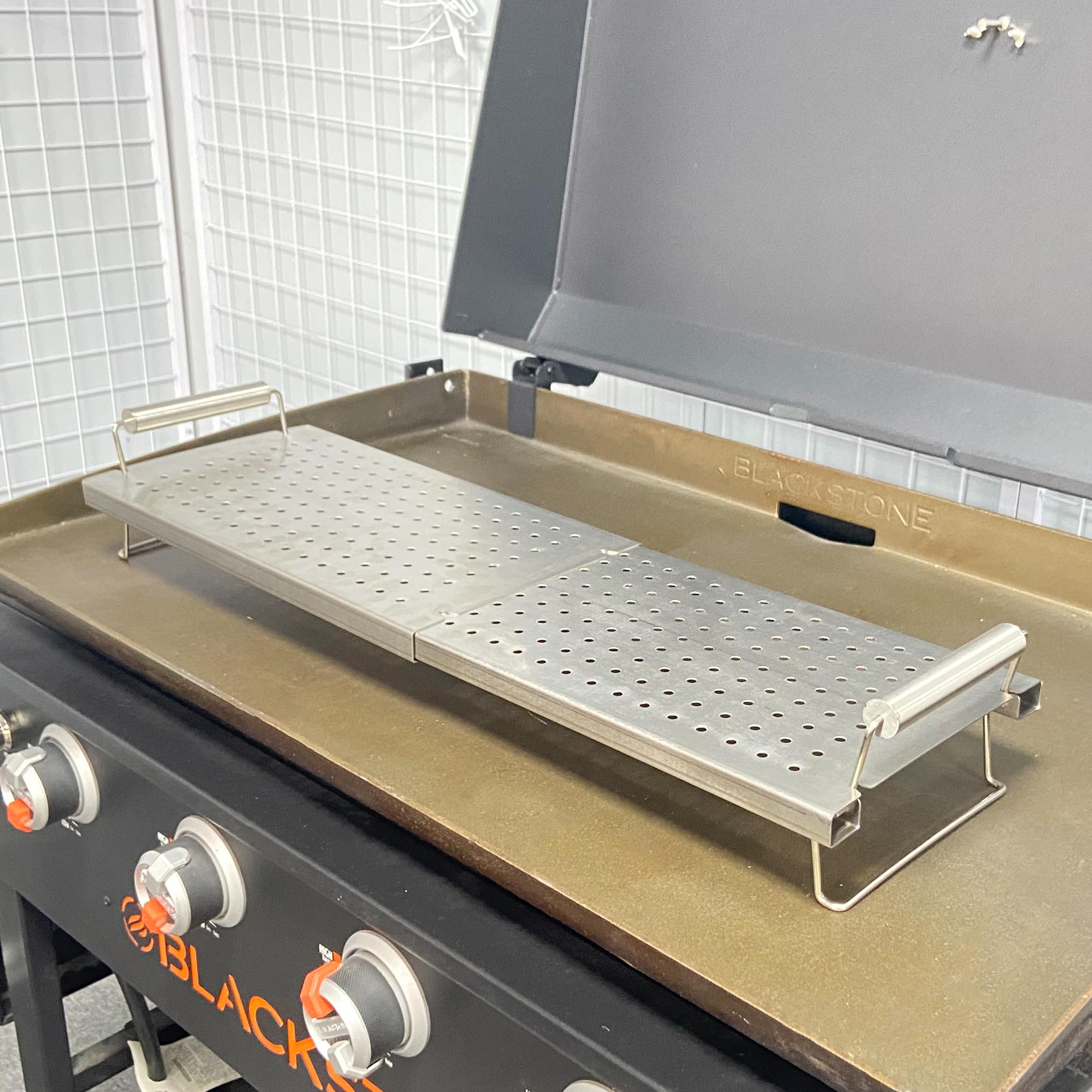 Verstellbares Grill-Warmhalterost 38-71 Cm – Für Blackstone, Weber & Flache Grills