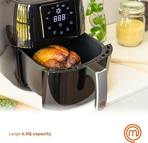 Miniatura 2 de MasterChef Airfryer - Freidora de aire compacta de 4.75 cuartos de galón con pantalla digital, 7 ajustes preestablecidos de cocción simples y