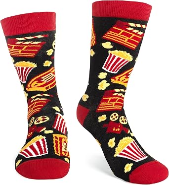 Lavley Do Not Disturb I'm Watching Movies Socks - Funny Gift for Movie Lovers and Film Buffs - Unisex for Men, Women, Teens
