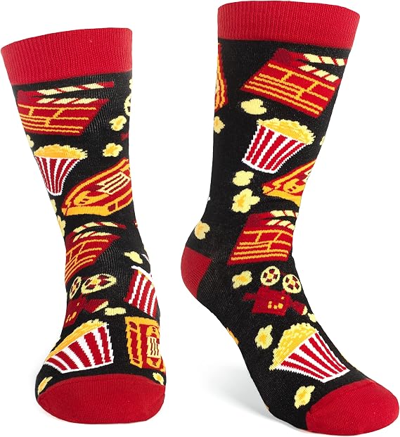 Lavley Do Not Disturb I'm Watching Movies Socks - Funny Gift for Movie Lovers and Film Buffs - Unisex for Men, Women, Teens