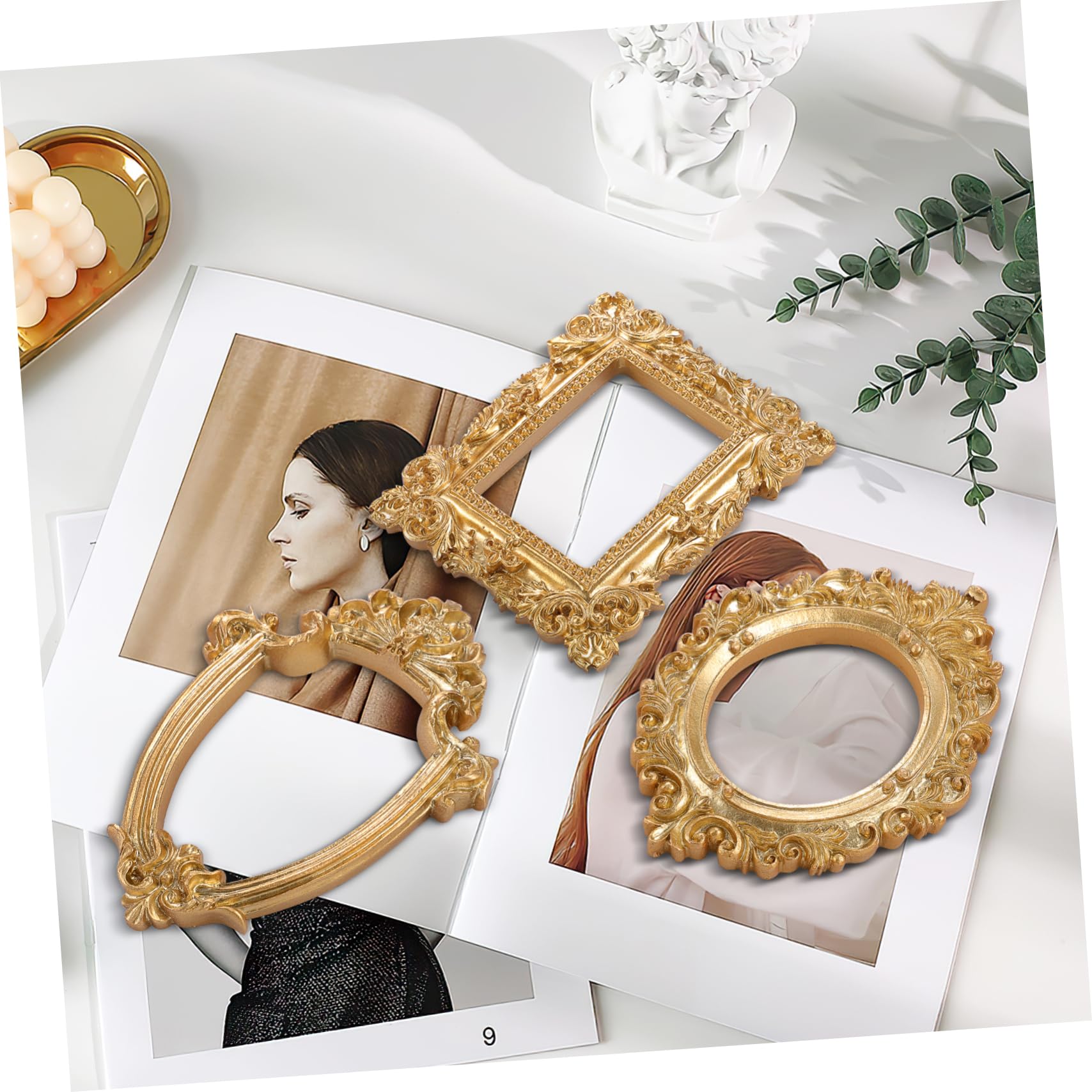 Amazon | MERRYHAPY 写真撮影用フォトフレーム 4個セット ヴィンテージ