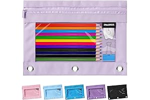 Attractive Pencil Pouch for Girls with a 3 Ring Design