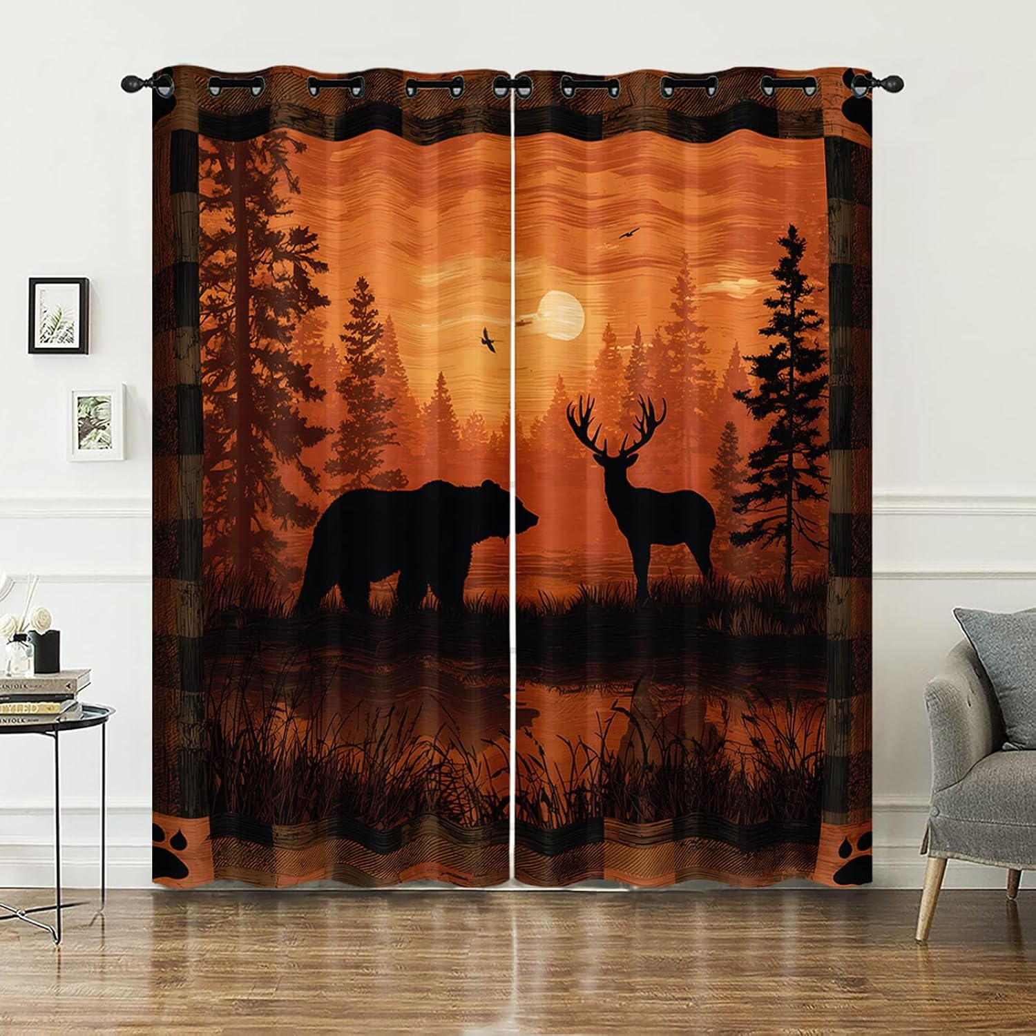 AILONEN Death Skull Window Curtain,3D Gothic Skeleton Window Drapes for Kids Teens Men Women,Black and White Window Treatment Drapes for Bedroom Living Room Decor, 52" W x 63" H,2 Panels Set