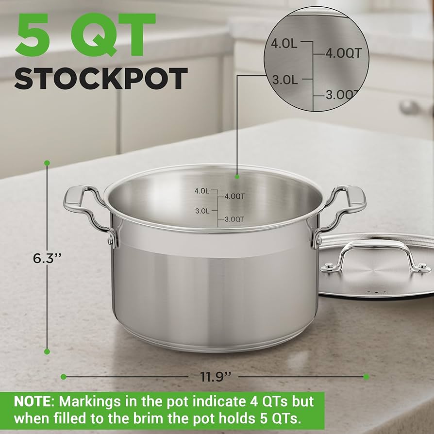 炊飯ピタリ 新品 ロイヤルクイーン  queen 5コート 5qt@ Eater x Heritage Steel 5 Quart Sauce Pot with Lid, Made in USA, 5