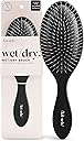 Kitsch Recycled Plastic Wet/Dry Hair Brush, Detangling Tool for Curly or Straight Styles, Brush for Tangled Strands, Flexible Hairbrush Bristles, Brushes for Women & Men, Adults & Kids - Flexi Black