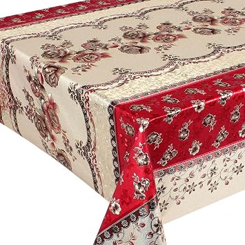 100% Waterproof Rectangular PVC Tablecloth, Vinyl Tablecloth Cover Oil and Water Resistant Wipeable Tablecloth, Suitable for Indoor and Outdoor Use B2 137x180cm