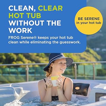 FROG Serene Floating System for Hot Tubs - Quick & Easy Prefilled Hot Tub Sanitizer - Hot Tub Maintenance System with Sanitizing Minerals & Bromine - 3 Month Bundle