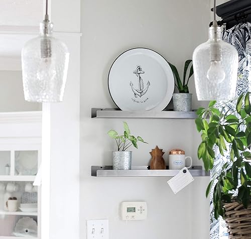 Miniatura 4 de DIY CARTEL Estante de pared de metal flotante hecho en Estados Unidos, repisa para fotos, acero fabricado en Estados Unidos, estante industrial