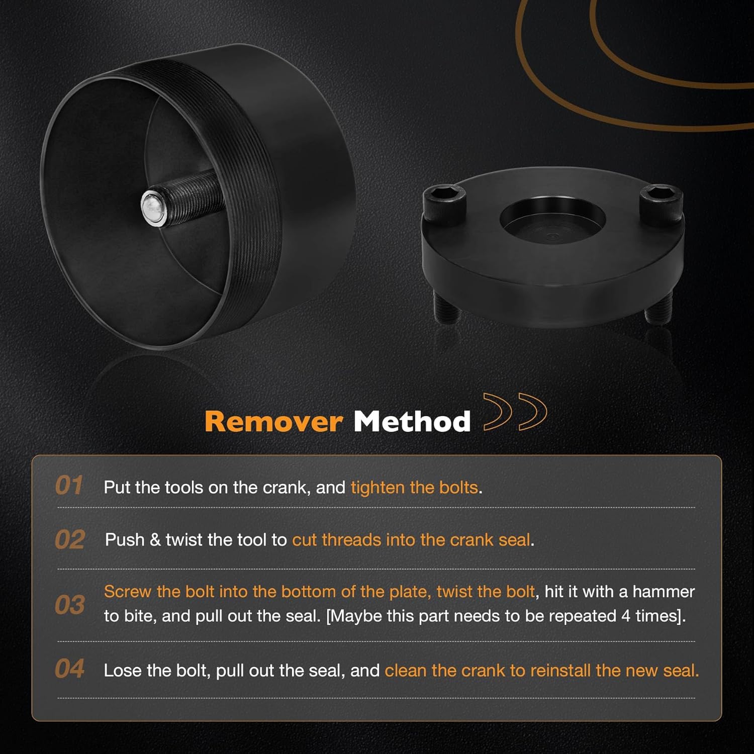 303-1513 Rear Crankshaft Seal Remover Tool - Compatible with 2011-2021 Ford Super Duty F250 F350 F450 F550, 2016-2021 F650 F750 Crankshaft Seals - Replaces# ST-148