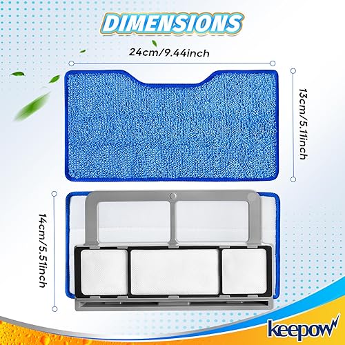 Miniatura 8 de KEEPOW Upgrade Reusable Vacmop Replacement Pads Refills Compatible with Shark Vacmop VM252 VM200 VC205 VM250, Wet Vacmop Reusable Pads for Hardwood
