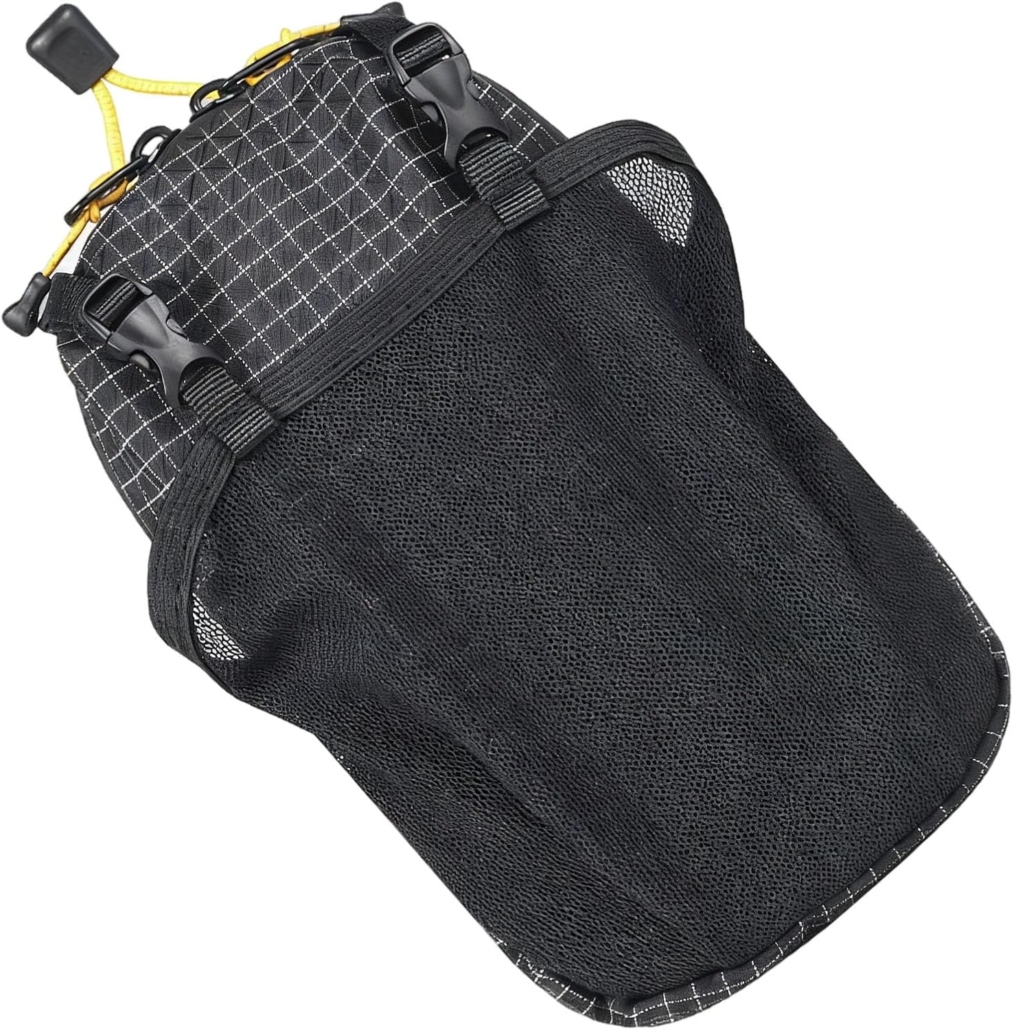 Black Backpack Shoulder Strap Pouch, Advanced Performance Fabric, Smartphone Strap Pack, Quick Access Mesh, Outdoor Hiking Travel