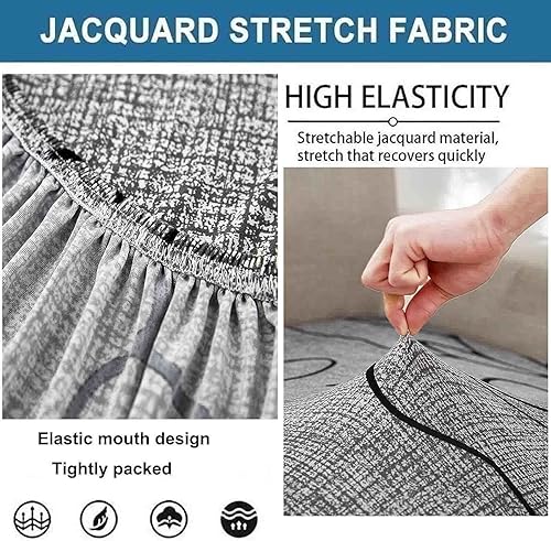 Vista 46 de Fundas de cojín para sofá seccional en forma de L, funda elástica para sofá con diván, protector de muebles para sala de estar, fundas elásticas