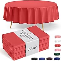 Vista 24 de Manteles de vinilo con reverso de franela, color sólido, calidad premium, impermeables.