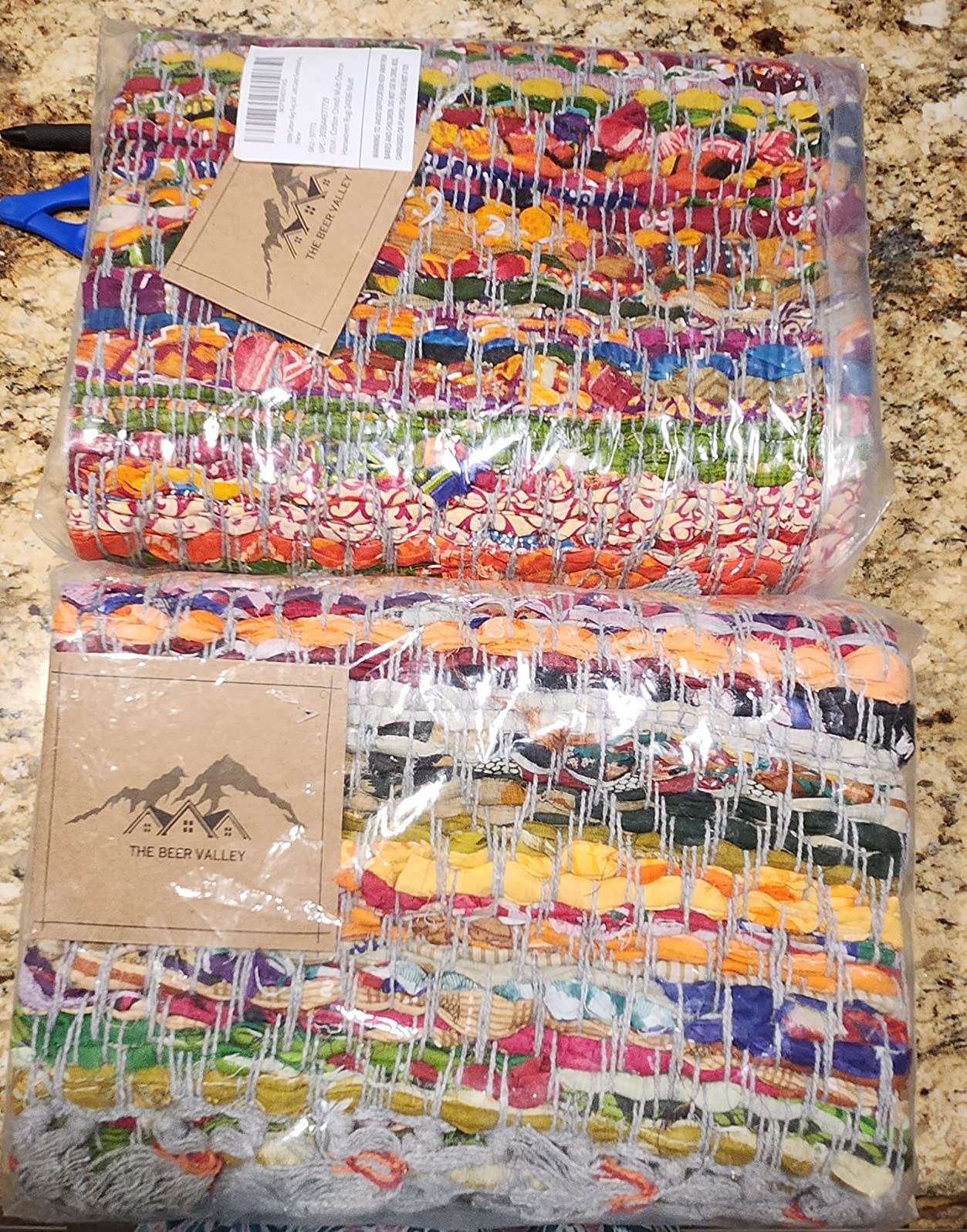 5/mo Finance 100 Cotton Rag Rug 2x3' Washable Multicolor Chindi Rug