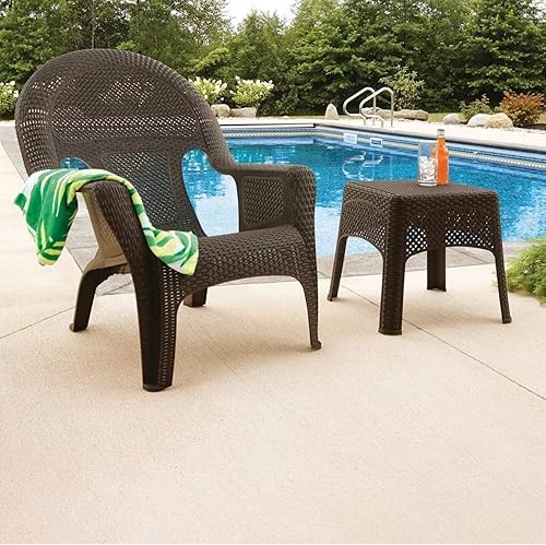 Miniatura 2 de Adams Manufacturing 8071-60-3731 Mesa auxiliar tejida, marrón tierra